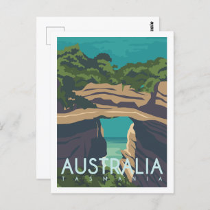 Tasmanië Aussie Beroemde Reisplaats Illustratie Briefkaart