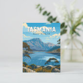 Tasmanië Australië Reizen Kunst Vintage Briefkaart (Staand voorkant)