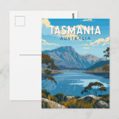 Tasmanië Australië Reizen Kunst Vintage Briefkaart (Voorkant / Achterkant)