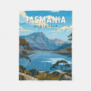 Tasmanië Australië Reizen Kunst Vintage Fleece Deken