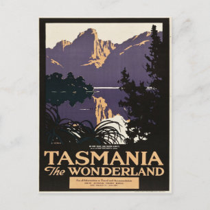 Tasmanie De Wonderland Vintage Travel Briefkaart