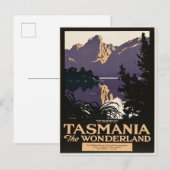 Tasmanie De Wonderland Vintage Travel Briefkaart (Voorkant / Achterkant)