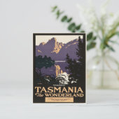 Tasmanie De Wonderland Vintage Travel Briefkaart (Staand voorkant)