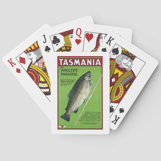 Tasmanie ~ Het paradijs van Angler Pokerkaarten (Achterkant)