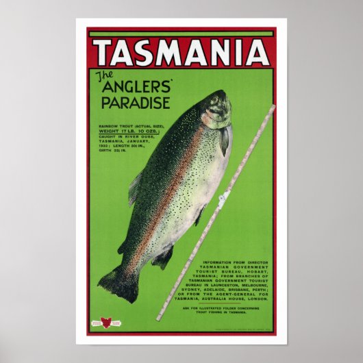 Tasmanie ~ Het paradijs van Angler Poster (Voorkant)