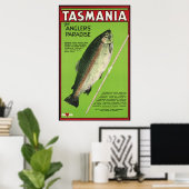 Tasmanie Het paradijs van de anglers Poster (Thuiskantoor)