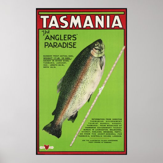 Tasmanie Het paradijs van de anglers Poster (Voorkant)