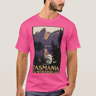 Tasmanië Het Wonderland Vintage Travel Poster T-shirt