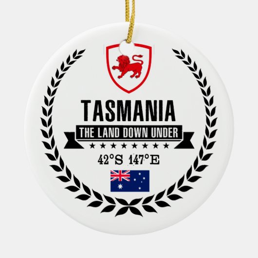 Tasmanie Keramisch Ornament (Voorkant)