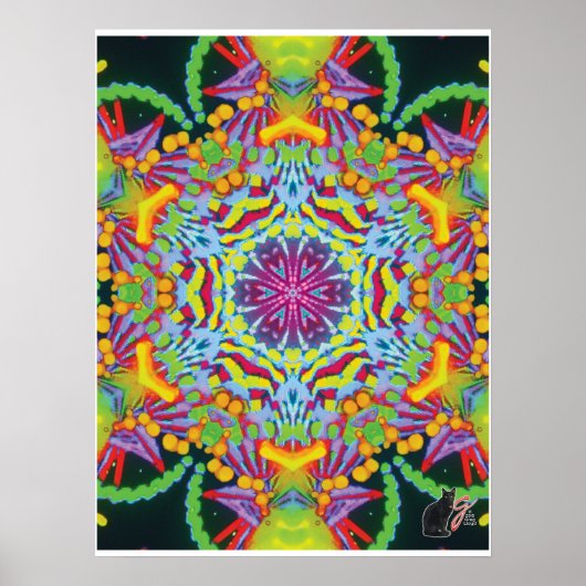 Tasmanië Kinestische Collage Kaleidoscoop Poster (Voorkant)