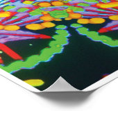 Tasmanie Kinetic Collage Kaleidoscoop Poster (Hoek)