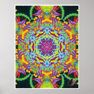 Tasmanie Kinetic Collage Kaleidoscoop Poster