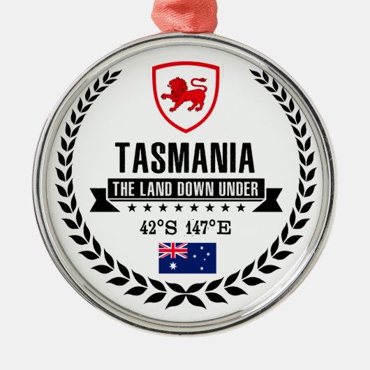 Tasmanie Metalen Ornament (Voorkant)