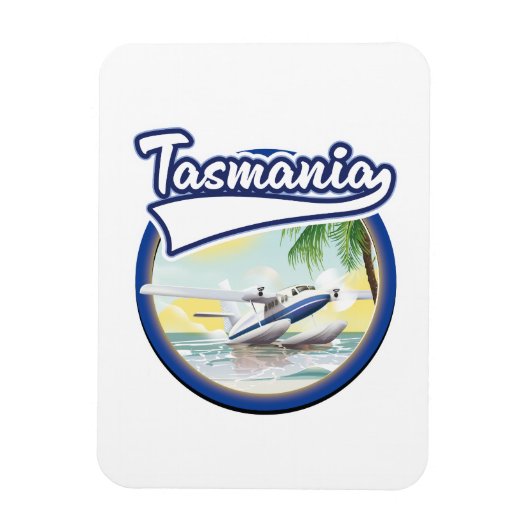 Tasmanië reizen logo magneet (Verticaal)