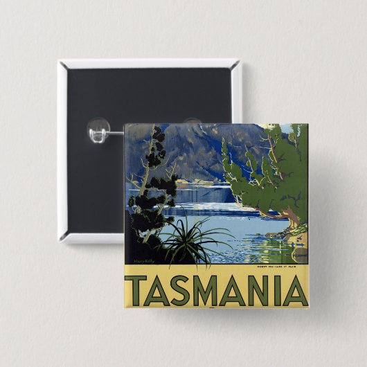 Tasmanie Vierkante Button 5,1 Cm (Voorkant /achterkant)