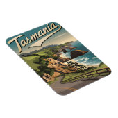 Tasmanië-Vintage Magneet (Rechterzijde)