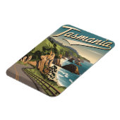 Tasmanië-Vintage Magneet (Linkerzijde)
