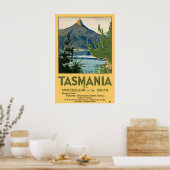 Tasmanië Vintage Reisposter Print (Keuken)
