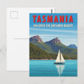 Tasmanië Zeilboot Australië Reizen Briefkaart (Voorkant / Achterkant)