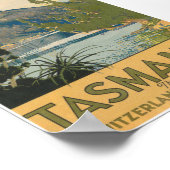 Tasmanie, Zwitserland van de Zuid-Vintage-reis Poster (Hoek)