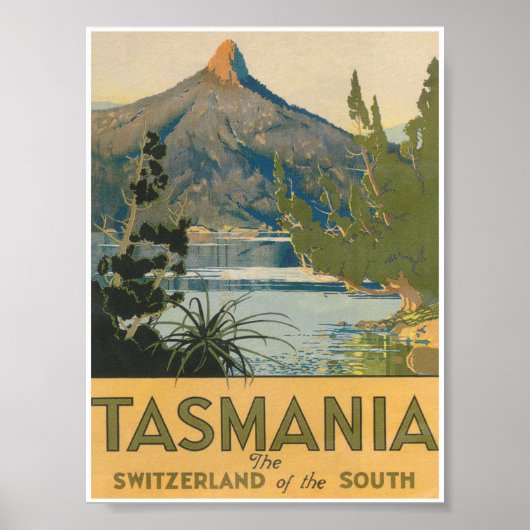Tasmanie, Zwitserland van de Zuid-Vintage-reis Poster (Voorkant)