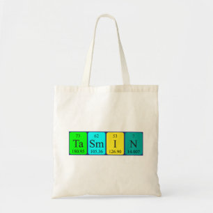 Tasmin periodieke lijstnaam canvas tas