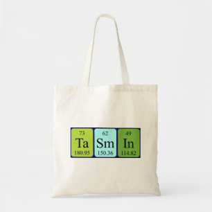 Tasmin periodieke lijstnaam canvas tas