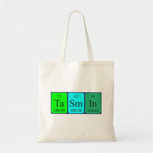 Tasmin periodieke lijstnaam canvas tas (Voorkant)