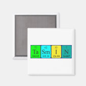 Tasmin periodieke lijstnaam magnet (Voorkant / Achterkant)