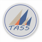 TASS Logo op maat gesneden vinyl sticker (Voorkant)