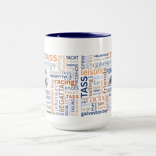 TASS Sailing Words Coffee Mug Mok (Midden)