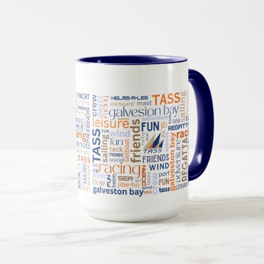 TASS Sailing Words Coffee Mug Mok (Voorkant rechts)