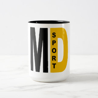 Tassa 444 ml wit/zwart MARYLAND SPORT Tweekleurige Koffiemok