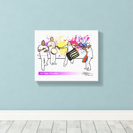 Tassa Band, Trinidad & Tobago Canvas Afdruk (Insitu (Houten vloer))