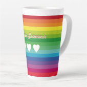 Tasse 0,5 Liter Regenbogen Jeanne de Sucrecoeur Latte Mok (Rechterhoek)