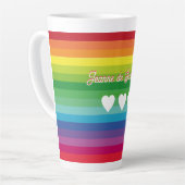Tasse 0,5 Liter Regenbogen Jeanne de Sucrecoeur Latte Mok (Linkerhoek)