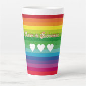Tasse 0,5 Liter Regenbogen Jeanne de Sucrecoeur Latte Mok (Voorkant)