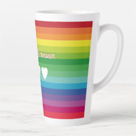 Tasse 0,5 Liter Regenbogen Jeanne de Sucrecoeur Latte Mok