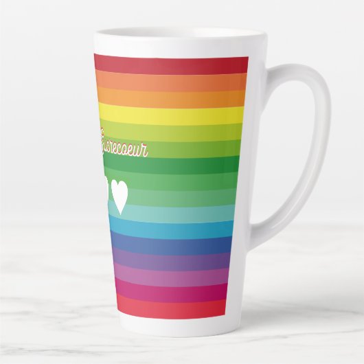 Tasse 0,5 Liter Regenbogen Jeanne de Sucrecoeur Latte Mok (Rechts)