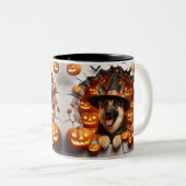 Tasse 2 3D Halloween Dog al Halloween Tweekleurige Koffiemok (Voorkant rechts)