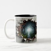 Tasse 2 3D-kleuren Halloween Tweekleurige Koffiemok (Links)