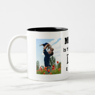 Tasse 2 Best Dad ever Foto customizable Tweekleurige Koffiemok