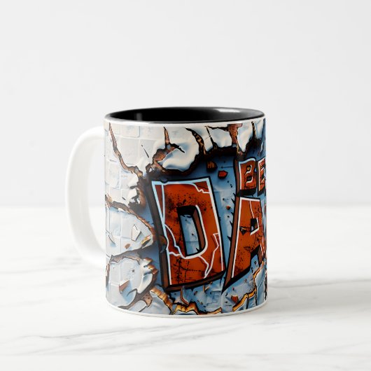 Tasse 2 Best dad-kleuren Tweekleurige Koffiemok (Voorkant links)