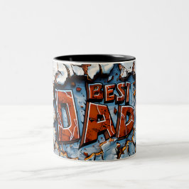 Tasse 2 Best dad-kleuren Tweekleurige Koffiemok