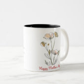 Tasse 2 Happy Mother's Day-kleuren Tweekleurige Koffiemok (Voorkant rechts)