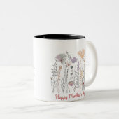 Tasse 2 Happy Mother's Day-kleuren Tweekleurige Koffiemok (Voorkant rechts)