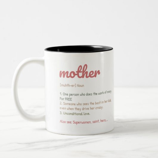 Tasse 2 Happy Mother's Day-kleuren Tweekleurige Koffiemok (Links)