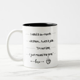 Tasse 2 Kleur Citaties Drôles op het café Tweekleurige Koffiemok