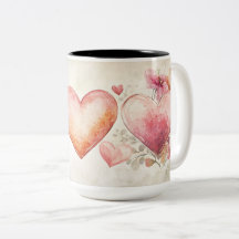 Tasse 2 kleuren gepersonaliseerde valentijnsdag mo