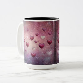 Tasse 2 kleuren gepersonaliseerde valentijnsdag mo tweekleurige koffiemok